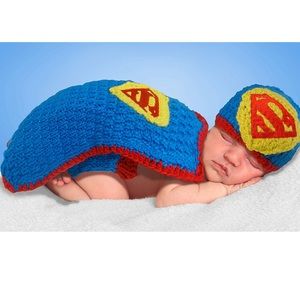 Baby superman crochet costume